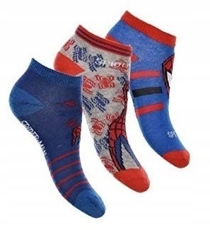 Skarpetki skarpety SPIDERMAN stopki dziecięce bawełniane 3-pak 23-26