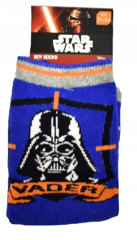 Skarpetki skarpety STAR WARS LORD VADER dziecięce bawełniane 27/30