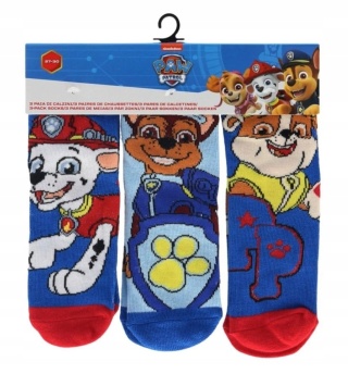Skarpetki skarpety dziecięce PSI PATROL bawełniane CHASE RUBBLE 3-pak 23-26