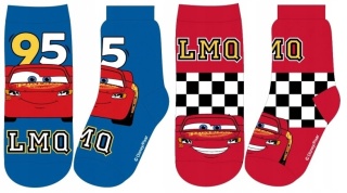 Skarpety skarpetki AUTA ZYGZAK MCQUEEN dziecięce chłopięce 2-pak 31-34