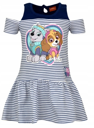Sukienka dla dziewczynki PSI PATROL SKYE dziecięca bawełniana 98