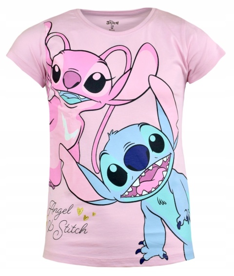 T-shirt dziecięcy LILO STICH bluzka dziewczęca bawełniana Andzia Angel 122