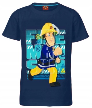 T-shirt koszulka dziecięca STRAŻAK SAM bluzeczka bawełniana 128