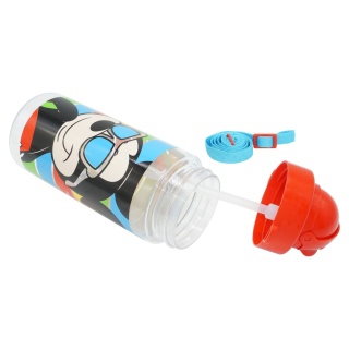 Bidon butelka na wodę ze słomką i paskiem Tritan Myszka Miki Mickey