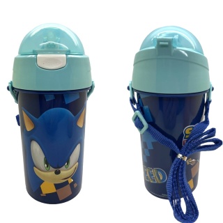 Bidon kubek ze słomką SONIC jeż pasek 500 ml
