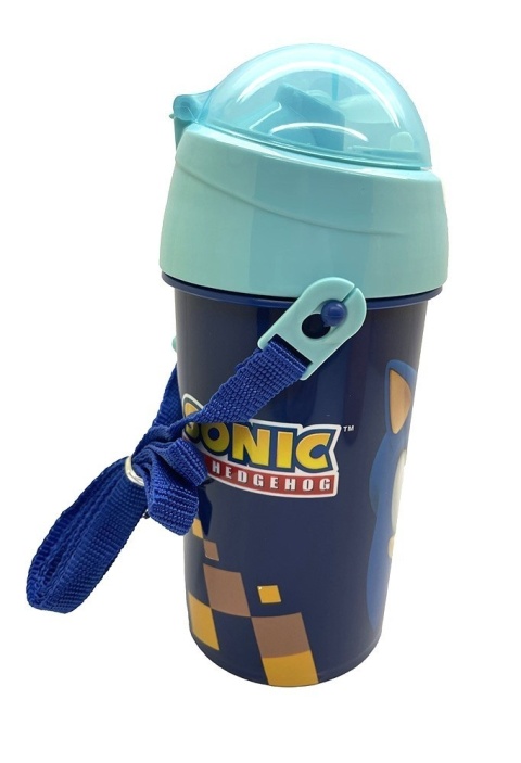 Bidon kubek ze słomką SONIC jeż pasek 500 ml