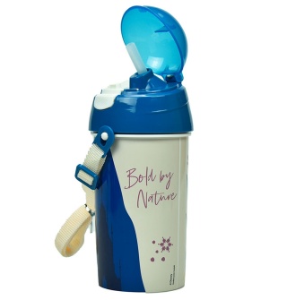 Bidon na wodę ze słomką z paskiem KRAINA LODU FROZEN 500 ml