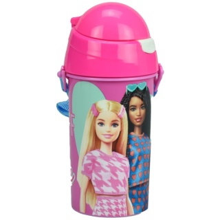 Bidon na wodę kubek ze słomką Barbie BFF z paskiem