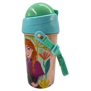 Bidon na wodę butelka ze słomką KRAINA LODU Frozen pasek 500 ml