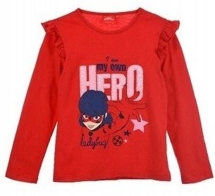 Bluzka t-shirt BIEDRONKA I CZARNY KOT 110