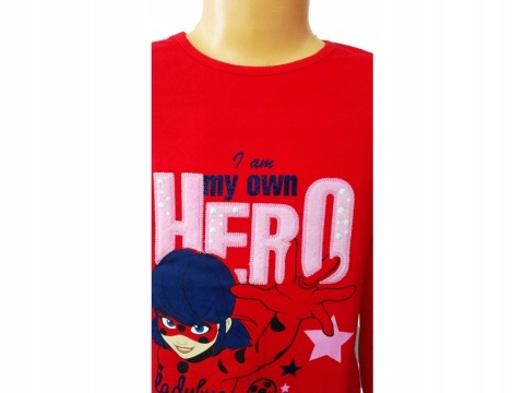 Bluzka t-shirt BIEDRONKA I CZARNY KOT 110