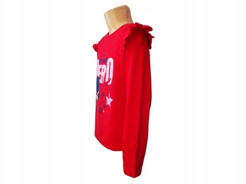 Bluzka t-shirt BIEDRONKA I CZARNY KOT 116