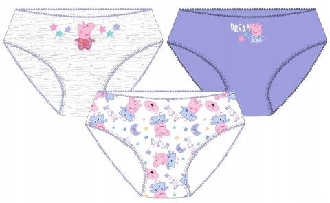 Majtki ŚWINKA PEPPA PIG majtki bawełniane figi dziecięce 3-pak 104/110