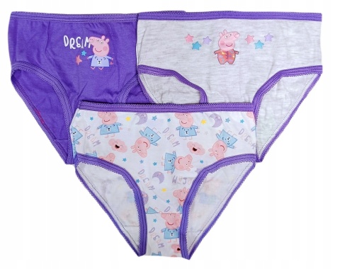 Majtki ŚWINKA PEPPA PIG majtki bawełniane figi dziecięce 3-pak 104/110