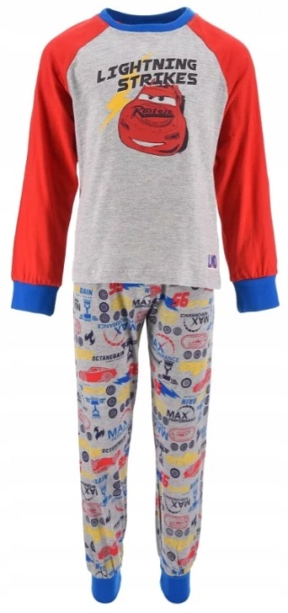 Piżama AUTA ZYGZAK MCQUEEN dziecięca piżama chłopięca długi rękaw 116