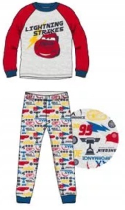 Piżama AUTA ZYGZAK MCQUEEN dziecięca piżama chłopięca długi rękaw 116