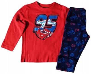 Piżama AUTA ZYGZAK MCQUEEN dziecięca piżama chłopięca długi rękaw 98