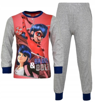 Piżama BIEDRONKA I CZARNY KOT piżama dziecięca dziewczęca PUDEŁKO 116