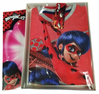 Piżama BIEDRONKA I CZARNY KOT piżama dziecięca dziewczęca PUDEŁKO 116