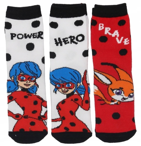 Skarpetki BIEDRONKA I CZARNY KOT skarpety dziecięce 3-pak 31/34