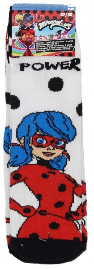 Skarpetki BIEDRONKA I CZARNY KOT skarpety dziecięce 3-pak 31/34