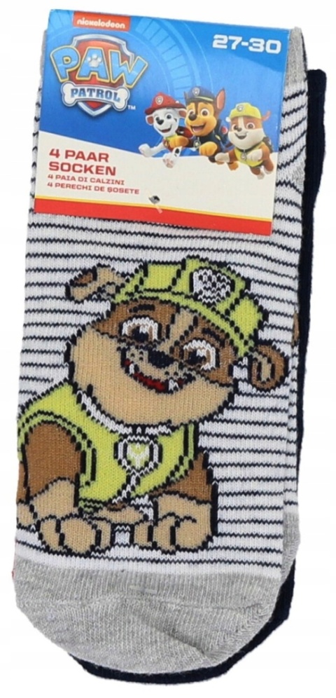 Skarpetki skarpety PSI PATROL skarpetki STOPKI dziecięce 4-pak 27-30