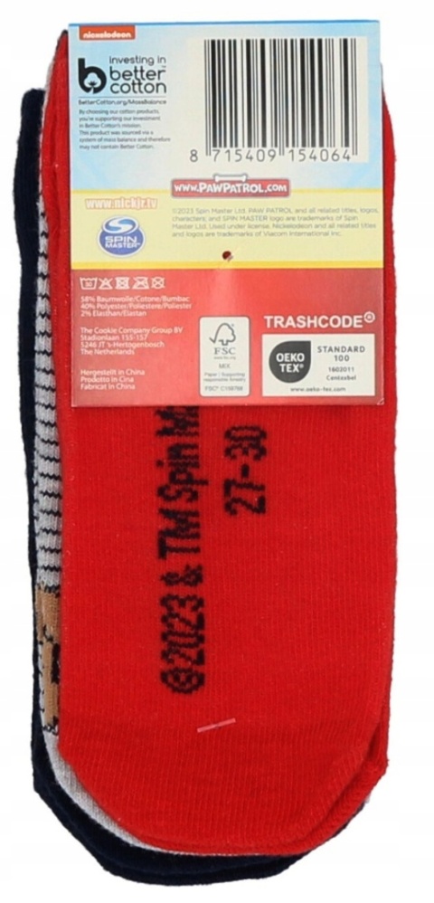 Skarpetki skarpety PSI PATROL skarpetki STOPKI dziecięce 4-pak 27-30