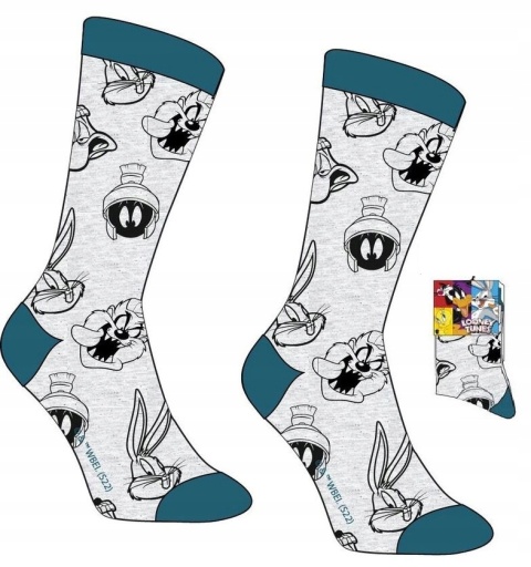 Skarpetki skarpety męskie LOONEY TUNES KRÓLIK BUGS DIABEŁ TASMAŃSKI 40-46