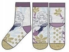 Skarpety skarpetki KRAINA LODU FROZEN FROTTE dziecięce ciepłe BROKAT 23-26