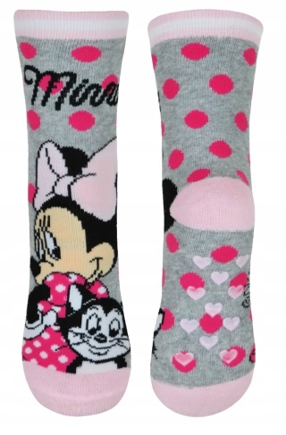 Skarpety skarpetki MYSZKA MINNIE FROTTE dziecięce ciepłe ABS 27-30