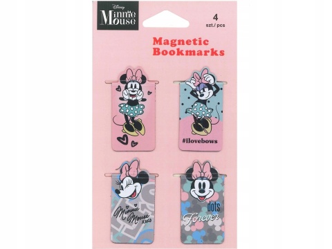 Zakładki magnetyczne do książek Myszka Minnie 4 SZT
