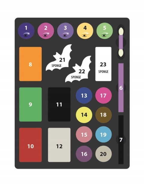 Zestaw do malowania twarzy makijażu z lusterkiem Monster High