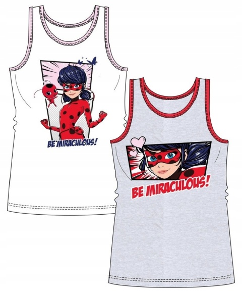 Koszulka t-shirt BIEDRONKA I CZARNY KOT podkoszulek dziecięcy 2-PAK 110/116