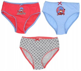 Majtki BIEDRONKA I CZARNY KOT dziecięce dziewczęce figi 3pak 110/116