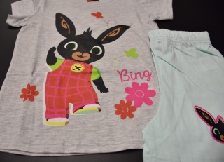 Piżama KRÓLIK BING dziecięca letnia bawełniana dziewczęca 110