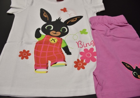 Piżama KRÓLIK BING dziecięca letnia bawełniana dziewczęca 116