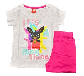 Piżama KRÓLIK BING dziecięca letnia bawełniana dziewczęca Sula brokat 110