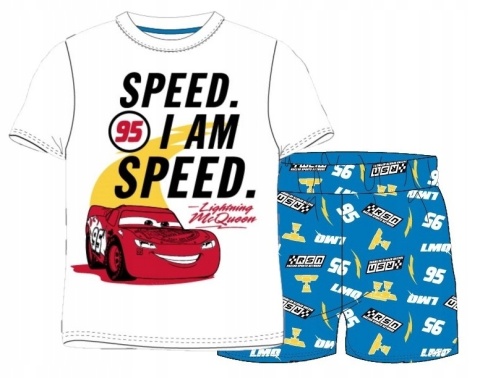 Piżama dziecięca AUTA ZYGZAK MCQUEEN piżamka chłopięca letnia bawełniana 122