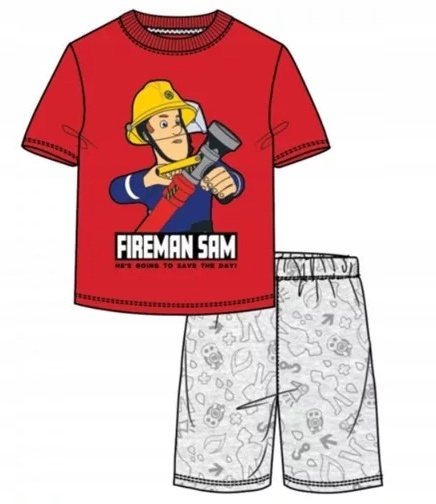 Piżama dziecięca letnia STRAŻAK SAM 122/128