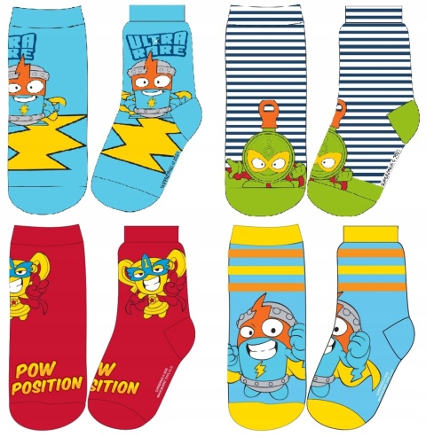 Skarpetki skarpety SUPER ZINGS 4-PAK 23/26