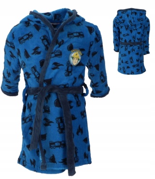 Szlafrok STRAŻAK SAM szlafrok dziecięcy koral kaptur 98/104