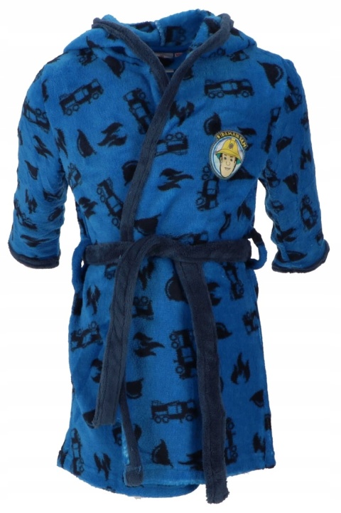 Szlafrok STRAŻAK SAM szlafrok dziecięcy koral kaptur 98/104