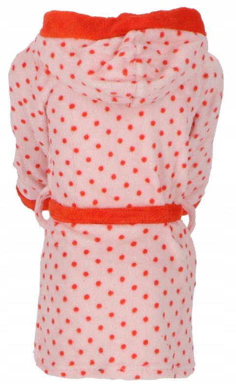 Szlafrok ŚWINKA PEPPA dziecięcy koral kaptur 98/104