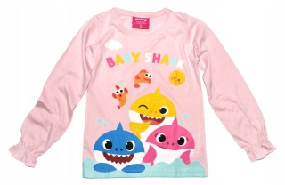 Bluzka BABY SHARK dziecięca t-shirt długi rękaw 110