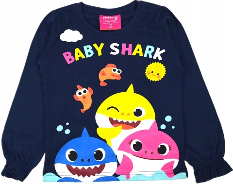 Bluzka BABY SHARK dziecięca t-shirt długi rękaw 116