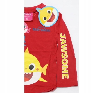 Bluzka t-shirt BABY SHARK długi rękaw 104