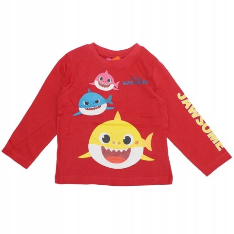 Bluzka t-shirt BABY SHARK długi rękaw 92
