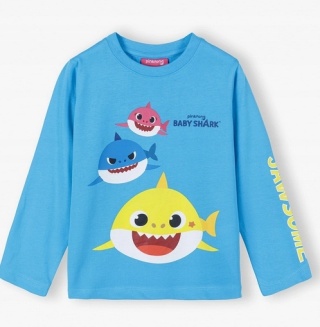 Bluzka t-shirt BABY SHARK długi rękaw 98