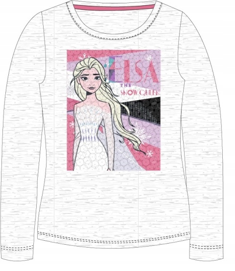 Bluzka t-shirt KRAINA LODU FROZEN CEKINY 128