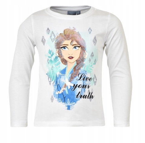 Bluzka t-shirt KRAINA LODU FROZEN cekiny 128